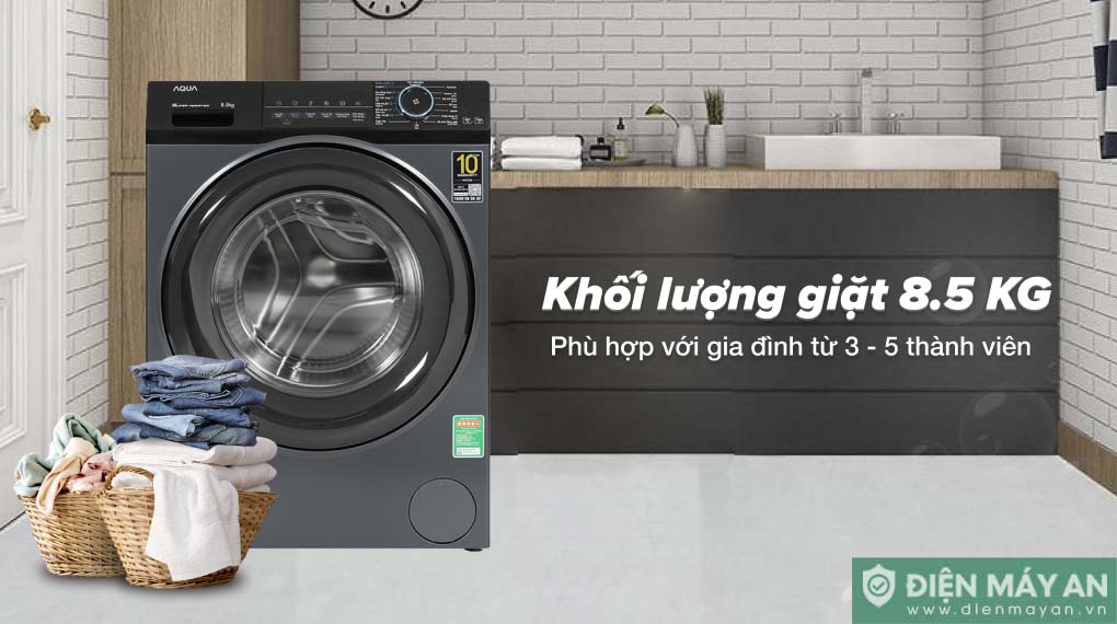 Máy giặt Aqua Inverter 8.5 kg AQD-A852J BK